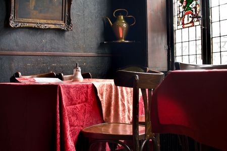 Interior of old restaurant in Aachen, Germany