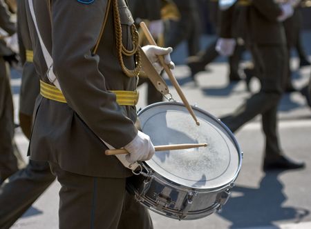 Musicians at the Festival of Military Bands, St.Petersburg, Russia, 12.06.2008の写真素材