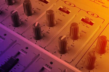 Music mixer - closeup view