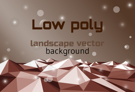 Low poly mountains landscape vector background.のイラスト素材