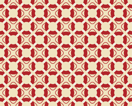Vintage seamless texture. Sea summer theme. Red life buoyのイラスト素材