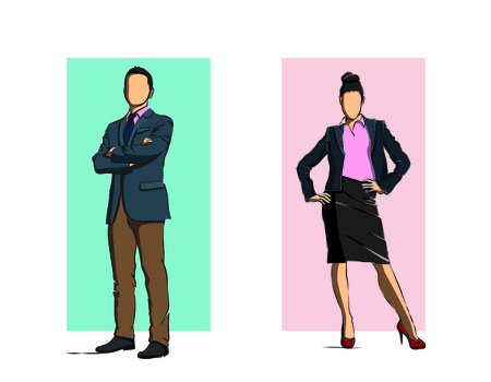 business people working in office character vector design. sketchのイラスト素材