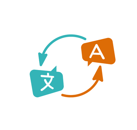 translation icon vector. translator, languageのイラスト素材