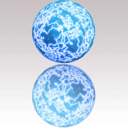 Glass sphere with a lightning inside for a guessingの写真素材
