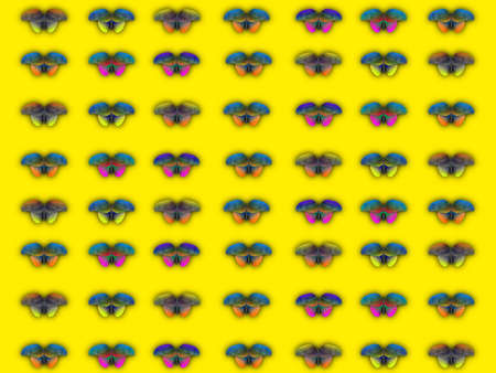 Background - collection of the multi-coloured beautiful butterfliesの写真素材