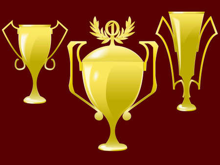 Cups - the award for a victory over competitions in a vectorのイラスト素材