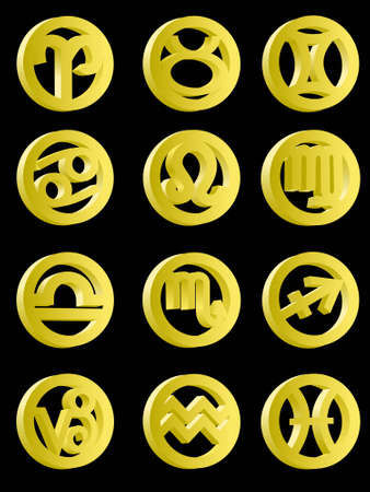 Signs  for a horoscope in a vectorのイラスト素材