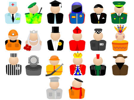 Icons for web design - a trade and employment in a vector on a white backgroundのイラスト素材