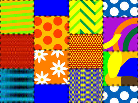 seamples pattern from multi-oloured rags of a matter in a vectorのイラスト素材