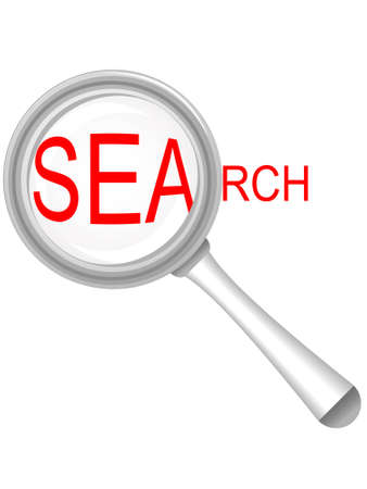 Magnifying glass, magnifier - a symbol of searchのイラスト素材