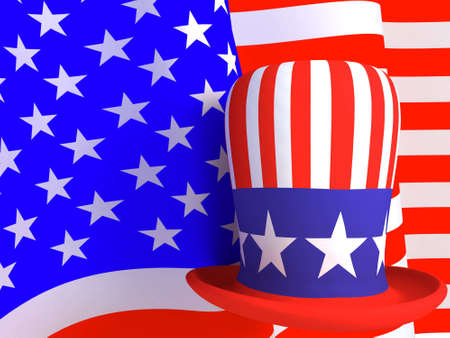 Symbol of the United States of America a hat of the uncle samの写真素材