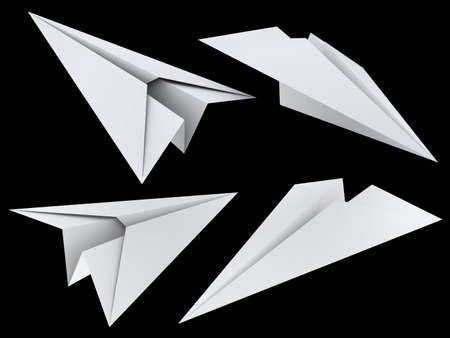 The paper toy plane a toy  origamiの写真素材