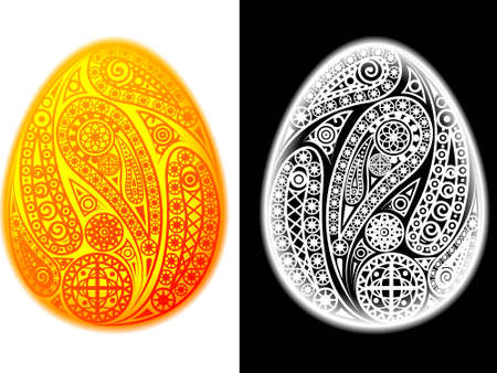Design of celebratory Easter eggsのイラスト素材