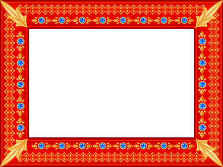Frame for a photo with jewels in a vectorのイラスト素材