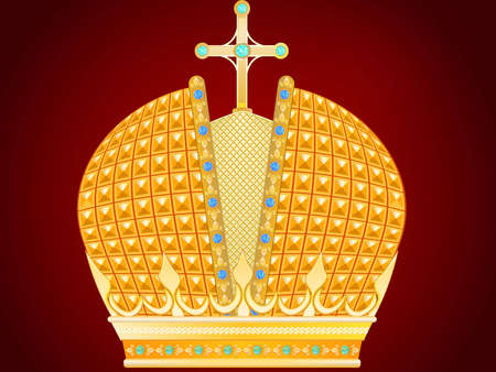 Royal gold crown in a vectorのイラスト素材