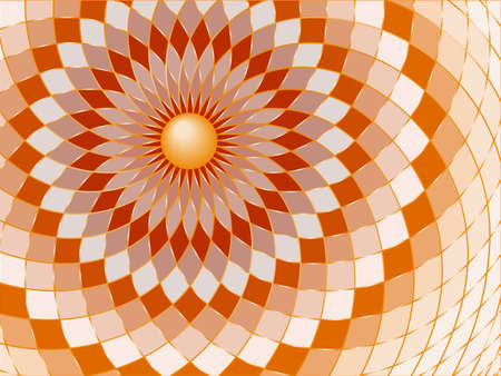 Abstract background from spirals and checks in a vectorのイラスト素材