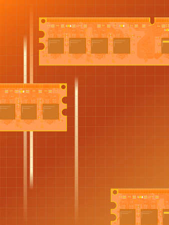 Background with electronic memory in a vectorのイラスト素材