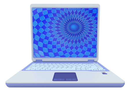Portable computer laptop c a background on the screenの写真素材