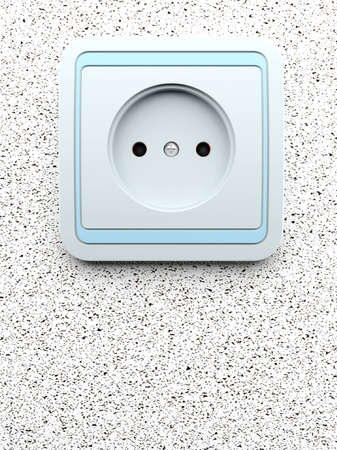 The electric socket for connection on a concrete wall