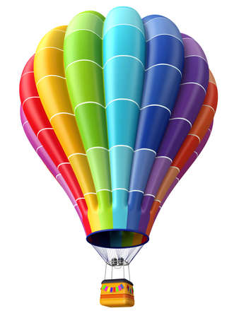Multi-colored balloon for flight in air isolated 3dの写真素材