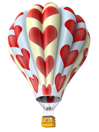 Multi-colored balloon for flight in air isolated 3dの写真素材