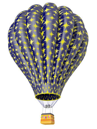 Multi-colored balloon for flight in air isolated 3dの写真素材