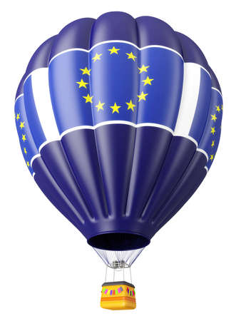 Multi-colored balloon for flight in air isolated 3dの写真素材