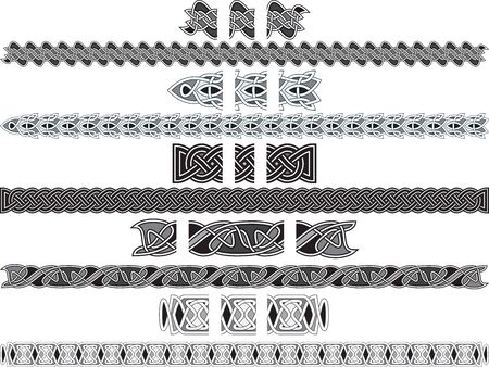 Seamless Celtic patterns for design のイラスト素材