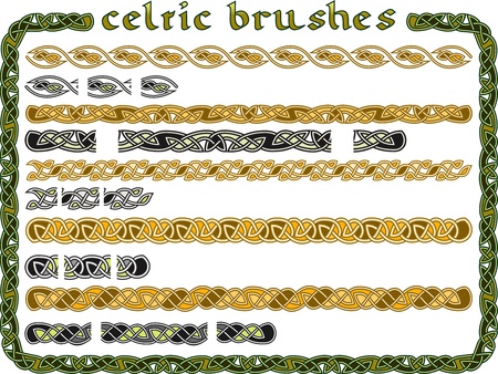 Celtic ornament in a seamless for creation of brushes