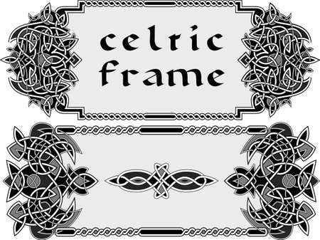 Frame in Celtic style a vector an element of designのイラスト素材