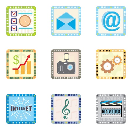 Icons for smart phoneのイラスト素材