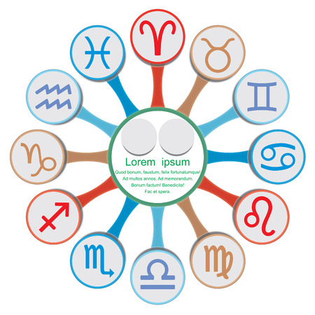Zodiac icons.Vector. eps10のイラスト素材