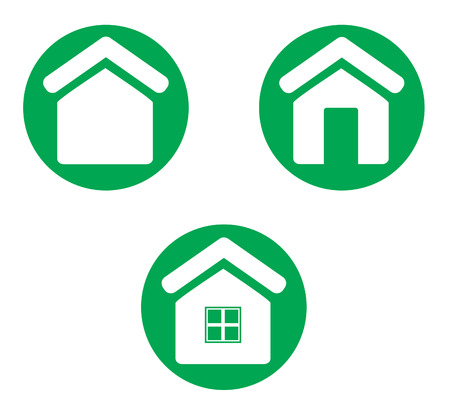 Green home icon. Vectorのイラスト素材