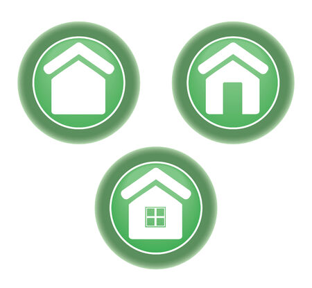 Green home icon. Vector. eps10のイラスト素材