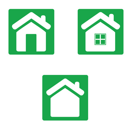 Green home icon. Vectorのイラスト素材