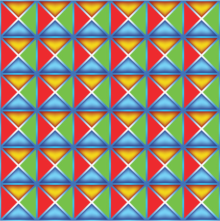 Seamless pattern based on geometric shapes.  Vector. Meshのイラスト素材