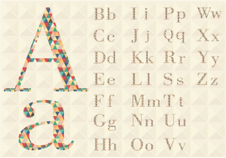 Alphabet of geometric shapes. ABC element in vector のイラスト素材