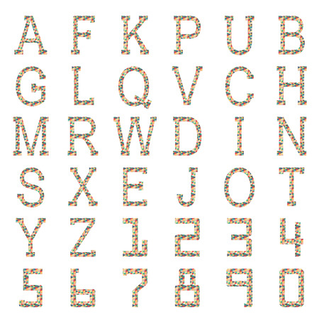 Alphabet of geometric shapes. ABC element in vectorのイラスト素材