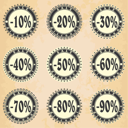 Vintage label  sales and discount. Vectorのイラスト素材