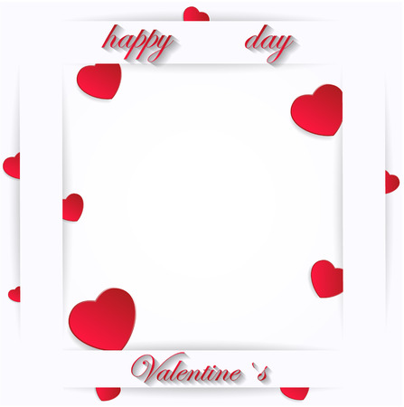 Card for Valentine's Day on a White Background. Vector illustrationのイラスト素材