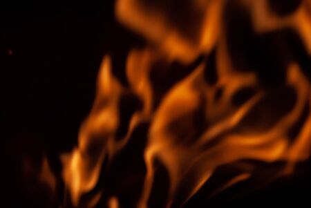 Flames with a skull shape in themの写真素材