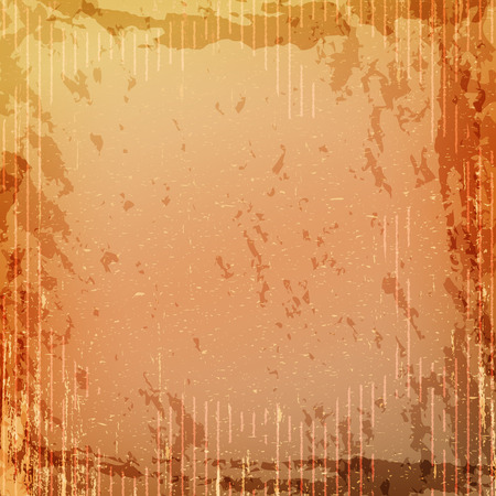 Grunge retro vintage paper texture, grungy old orange yellow background, illustration design element.のイラスト素材
