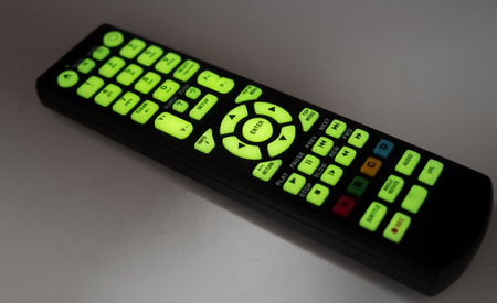 remote control with luminous buttonsの写真素材