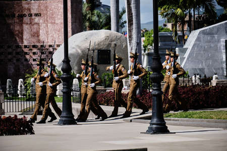 SANTIAGO DE CUBA, SANTIAGO DE CUBA PROVINCE, CUBA - January 12 2020 : Tomb of Fidel Castro at Santa Ifigenia Cemetery.のeditorial素材