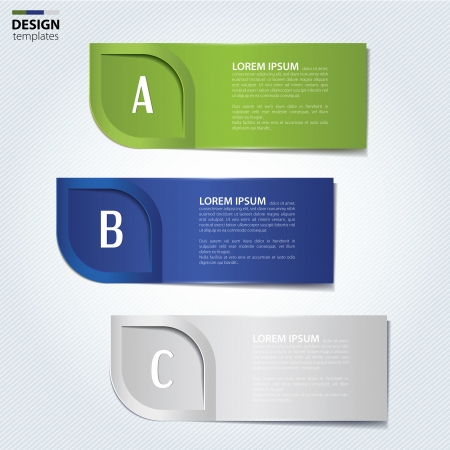 Set of paper banners, bookmarks. Modern design template.のイラスト素材