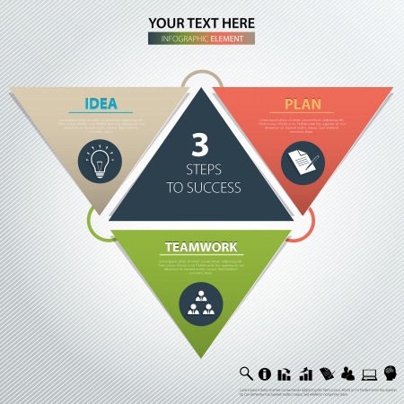 Three steps to success. design element.のイラスト素材
