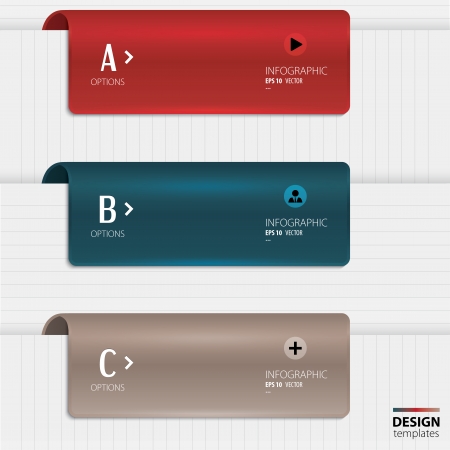 Banners on paper background. Modern design template.のイラスト素材