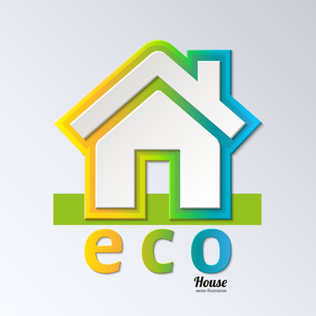Eco House iconのイラスト素材