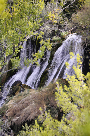 Beautiful Kravica waterfall in Bosnia and Herzegovina - popular swimming and picnic area for touristsの写真素材