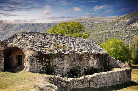 fragment of the Old Monastery Zhytomislik, Mostar, Bosnia and Herzegovina.の写真素材